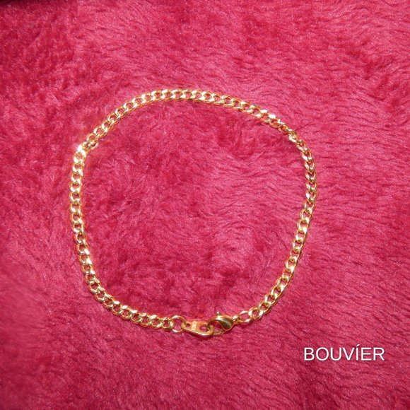 18K Gold 3mm Cuban Link Bracelet - Picture 1 of 1